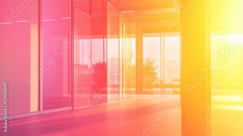 Wallpaper Mural Modern High-Tech Workplace with Soft Lighting Effects Torontodigital.ca