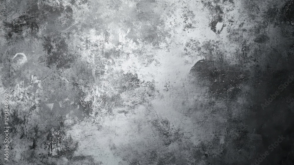 Fototapeta premium Textured gray wall with abstract patterns creating a moody backdrop.