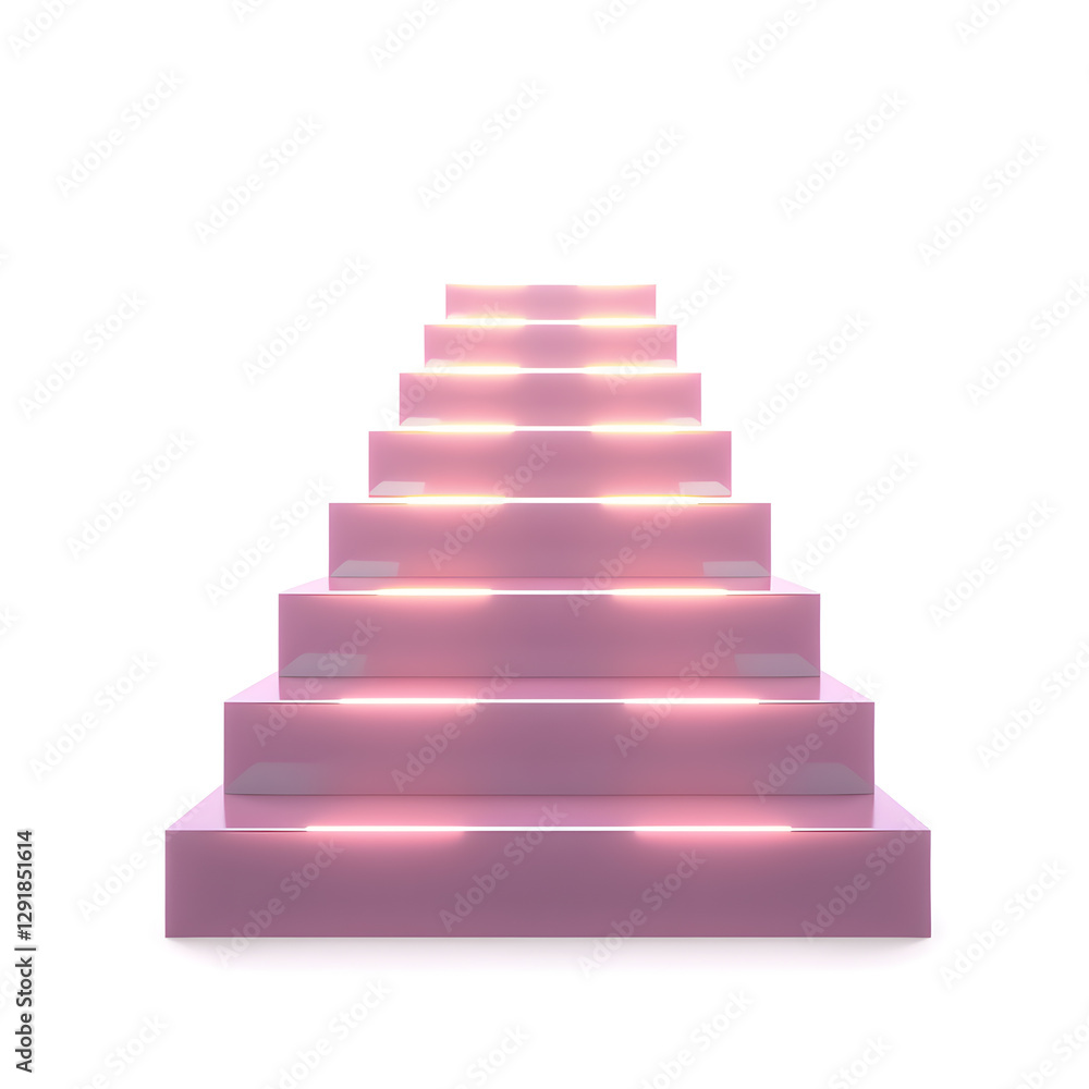 Ladder holographic 3D icon. neon symbol vector illustration isolated on white background. Generative AI Ladder holographic 3D icon. neon symbol vector illustration isolated on white background. Generative AI