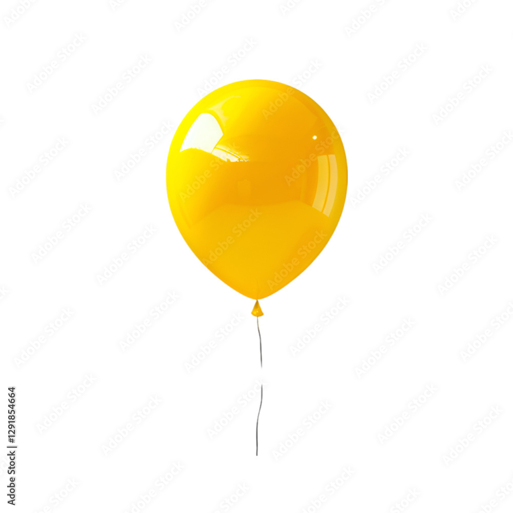 Yellow balloon floating on black background simple design Yellow balloon floating on black background simple design