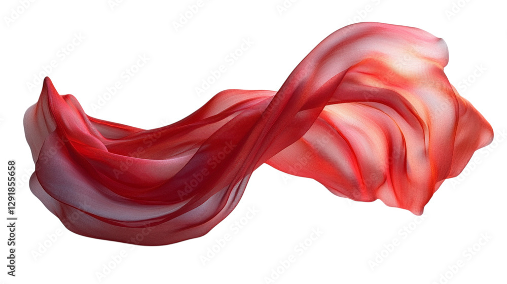 Red Ribbon on Transparent Background Red Ribbon on Transparent Background