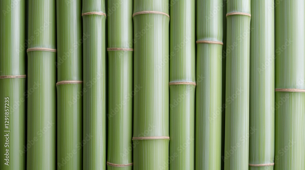 Fototapeta premium Lush Green Bamboo Stalks Aligned in Natural Pattern for Background