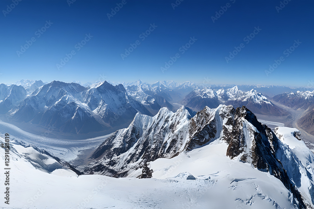 Fototapeta premium an authenticated snow-capped mountain peak