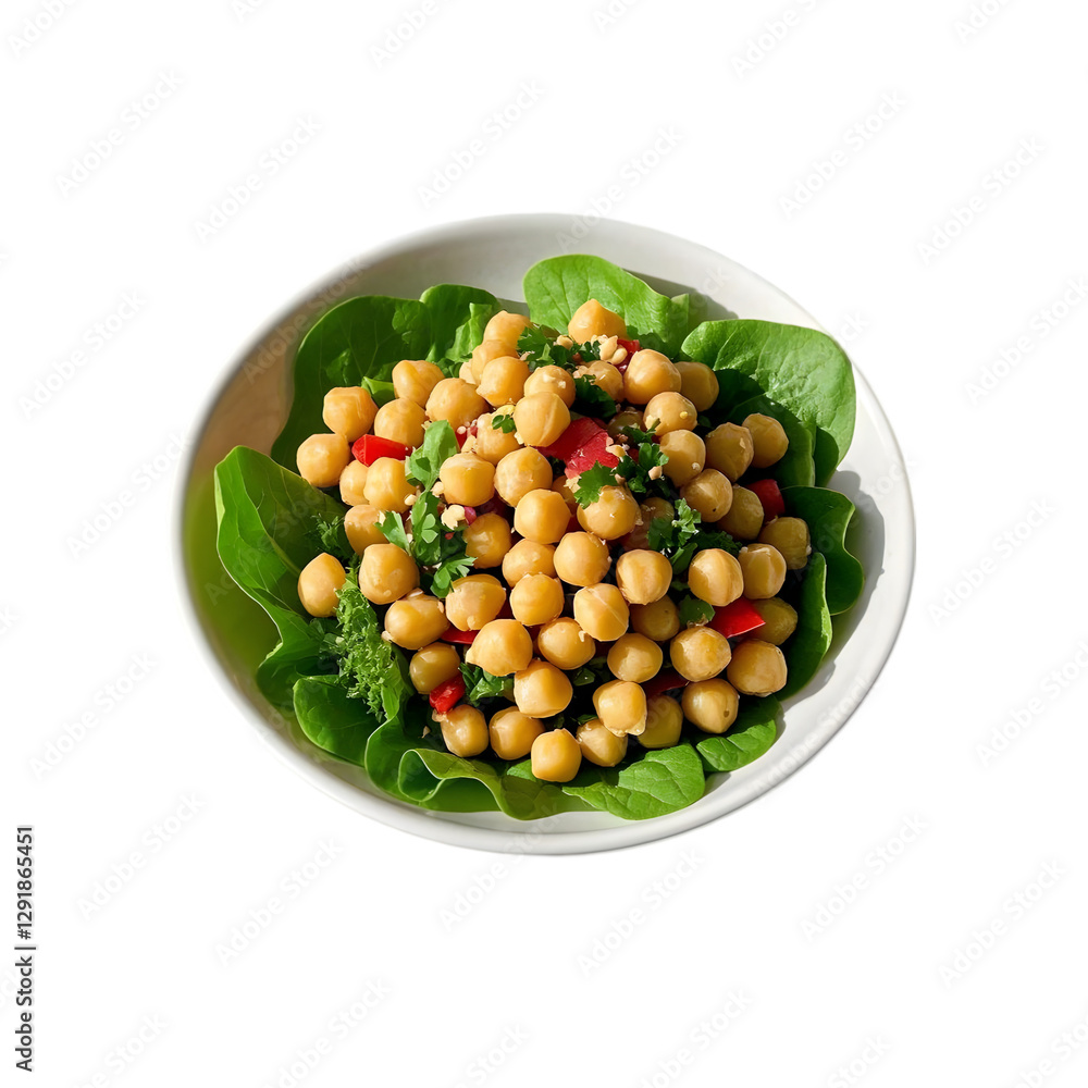 Healthy Chickpea Salad on transparent background Healthy Chickpea Salad on transparent background