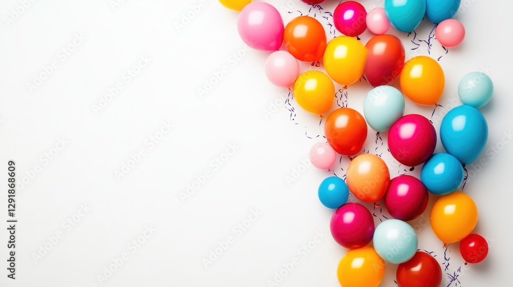 A vibrant collection of colorful balloons in various sizes, creating a festive mood. A vibrant collection of colorful balloons in various sizes, creating a festive mood.
