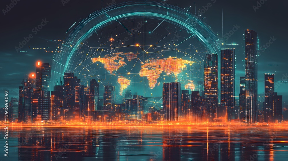 Fototapeta premium World wide web concept, network,