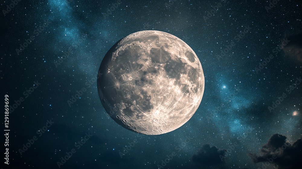 Obraz premium Moon while design art illustration