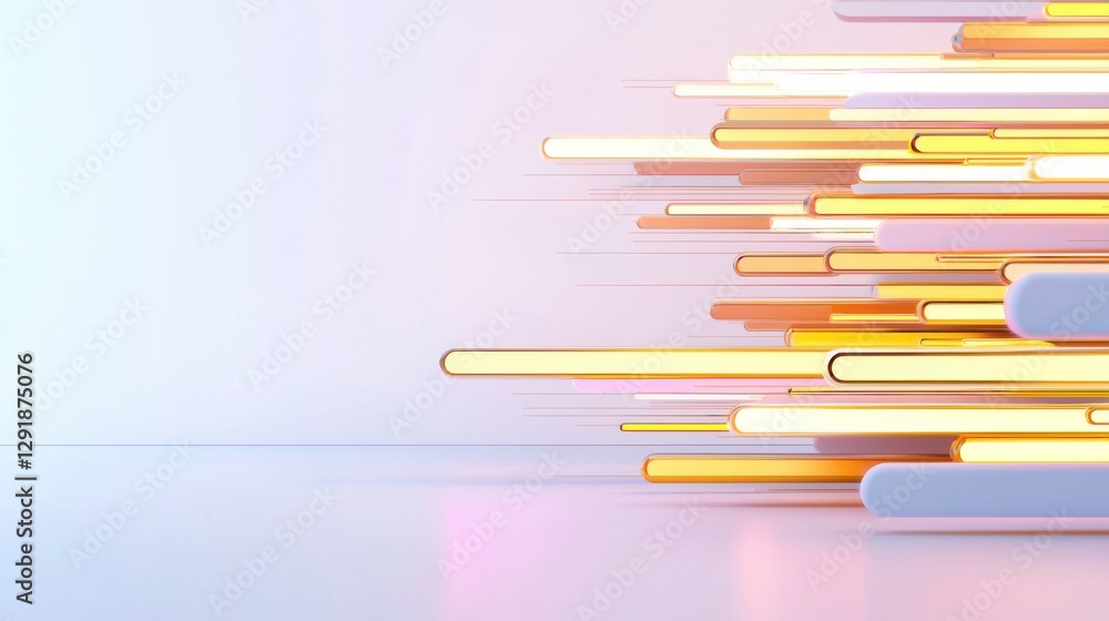 Fototapeta premium A conceptual AI powered search engine interface glowing on a clean background, representing next gen internet technology, with space for text