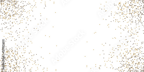 Luxurious Gold and black Glitter Particles and Shimmering Dots Cascading Over a Clean Transparent White Background, Creating a Stunning and Festive Glow for Every Celebration