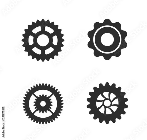Gears Set. Vector illustration