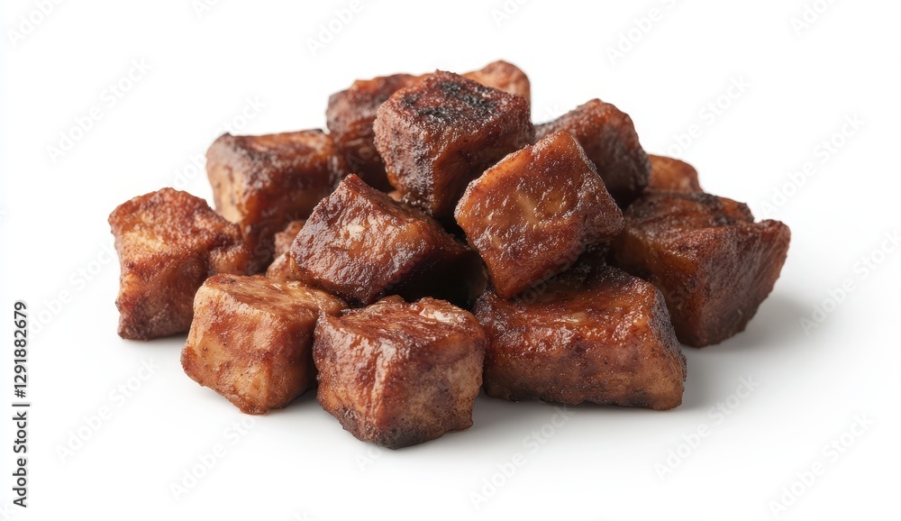 Deliciously Crispy Brown Cubes of Fried Tofu Perfect for Vegan Dishes, Healthy Meals and Plant-Based Snacks with Textured Protein Source Deliciously Crispy Brown Cubes of Fried Tofu Perfect for Vegan Dishes, Healthy Meals and Plant-Based Snacks with Textured Protein Source