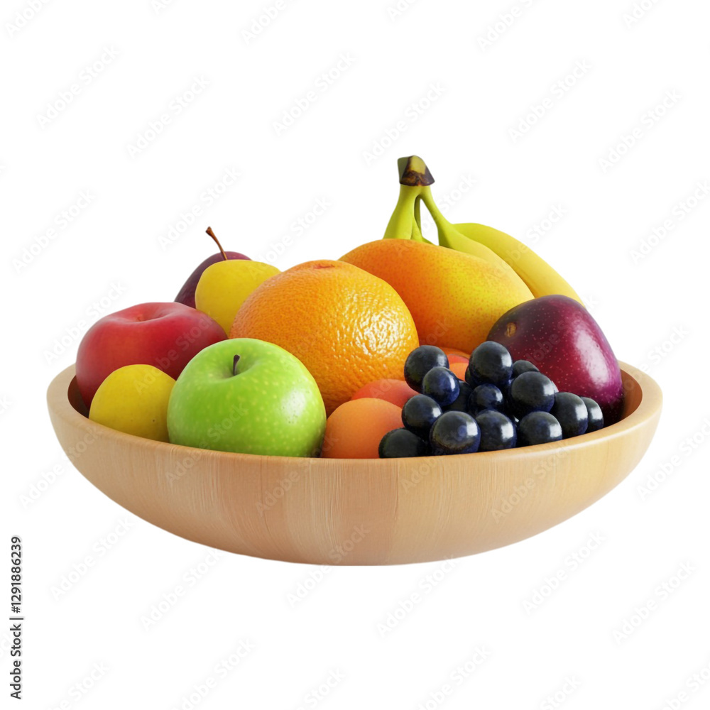 Colorful fruit bowl vibrant healthy deliciousness