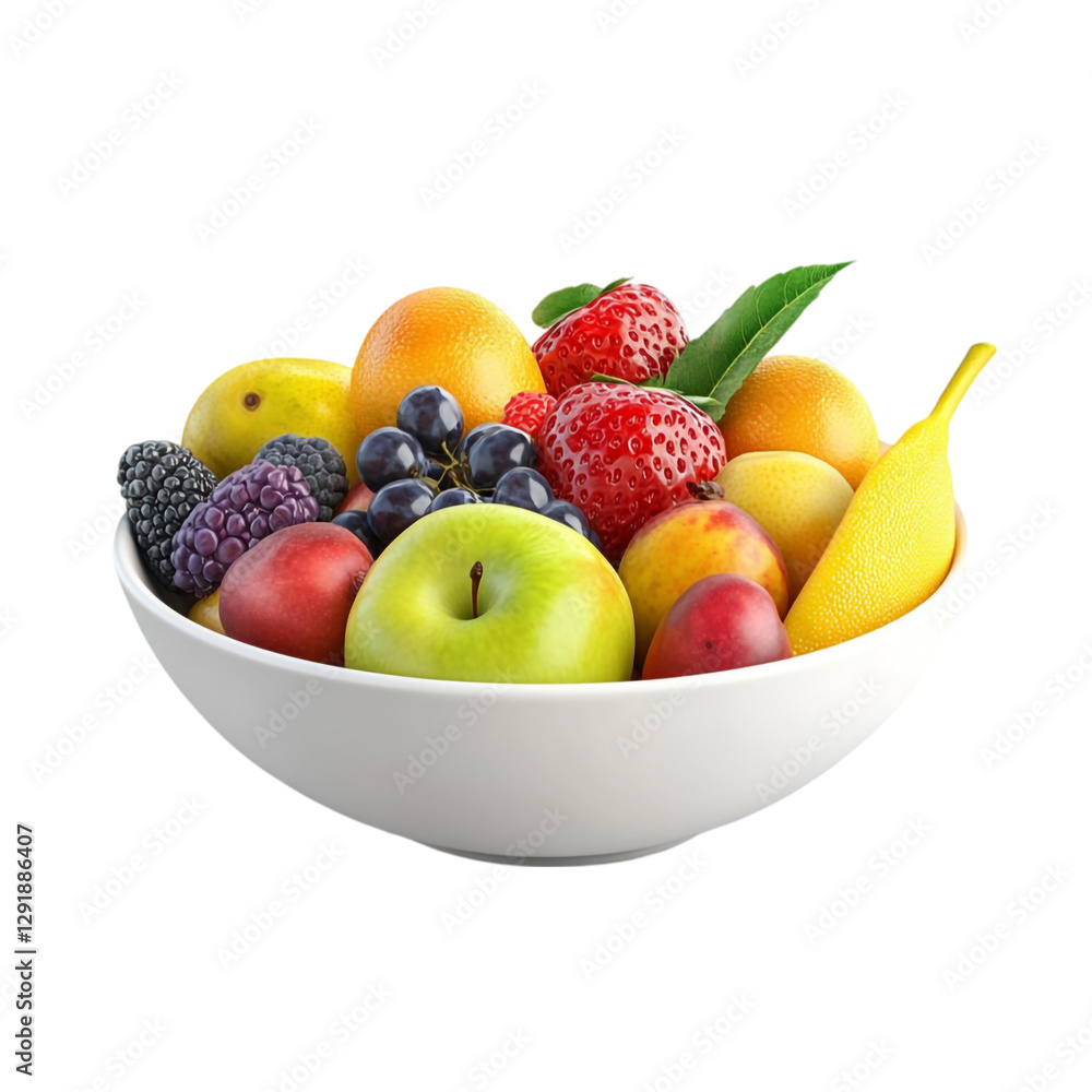 Colorful fruit bowl vibrant and fresh a healthy delight