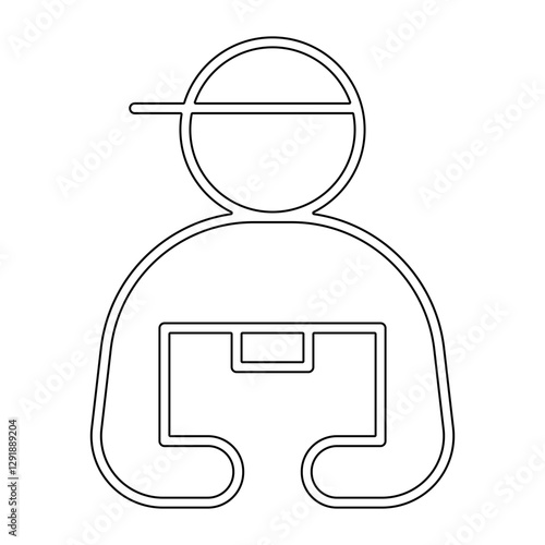 Delivery service icon in line style