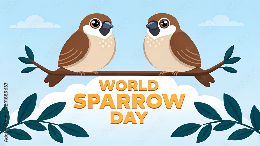 Two Sparrows Celebrate World Sparrow Day Two Sparrows Celebrate World Sparrow Day
