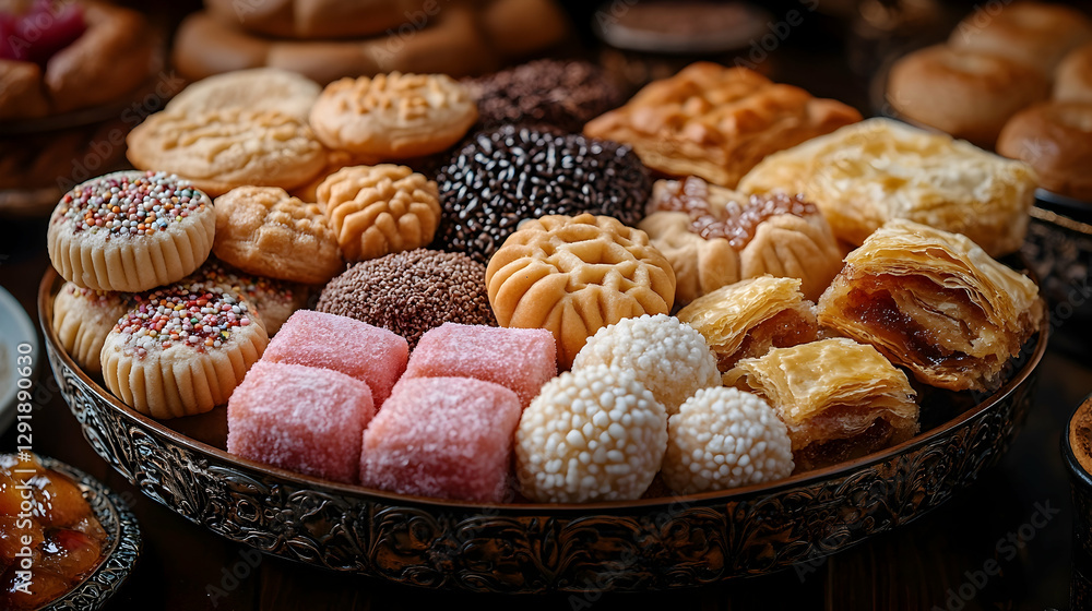 custom made wallpaper toronto digitalAssorted Sweet Treats on Ornate Tray