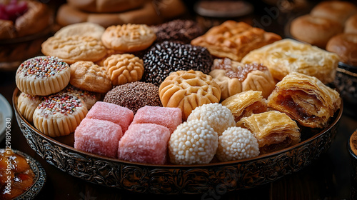 Wallpaper Mural Assorted Sweet Treats on Ornate Tray Torontodigital.ca