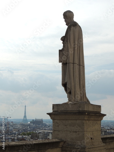 View from the Church Saint-Vincent-de-Paul in a foggy day