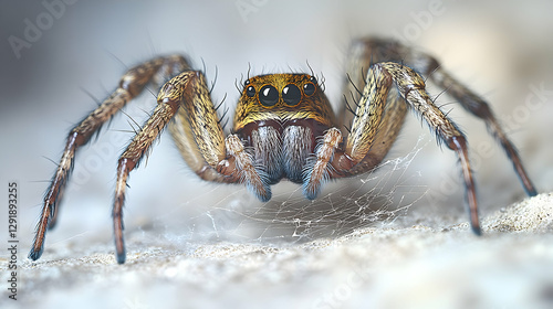 Wallpaper Mural Close-up of jumping spider on web Torontodigital.ca