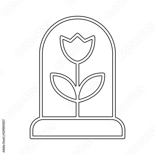 Terrarium icon in line style