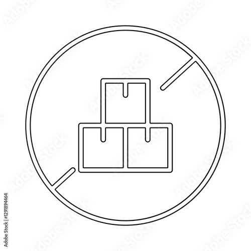 Ban product icon in line style
