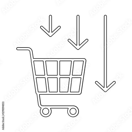 Business crisis icon in line style