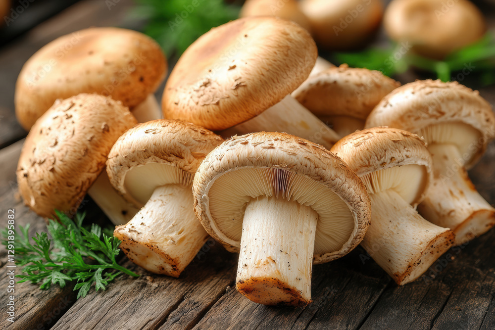 A Healthy Selection of Fresh Mushrooms A Healthy Selection of Fresh Mushrooms