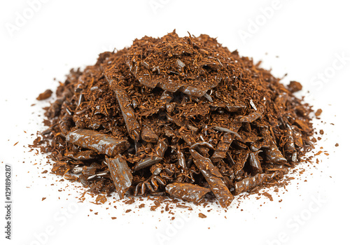 Wallpaper Mural Rusty Metal Shavings Heap Isolated White. Torontodigital.ca