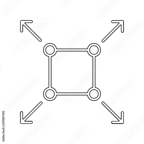 Transformation icon in line style