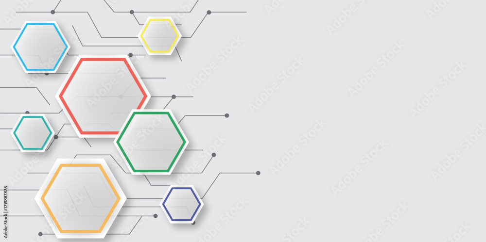 Modern Abstract Hexagonal Technology Background with Circuit Lines. Futuristic Digital Hexagon Network Design for Business. Hexagon. Vector. Modern Abstract Hexagonal Technology Background with Circuit Lines. Futuristic Digital Hexagon Network Design for Business. Hexagon. Vector.