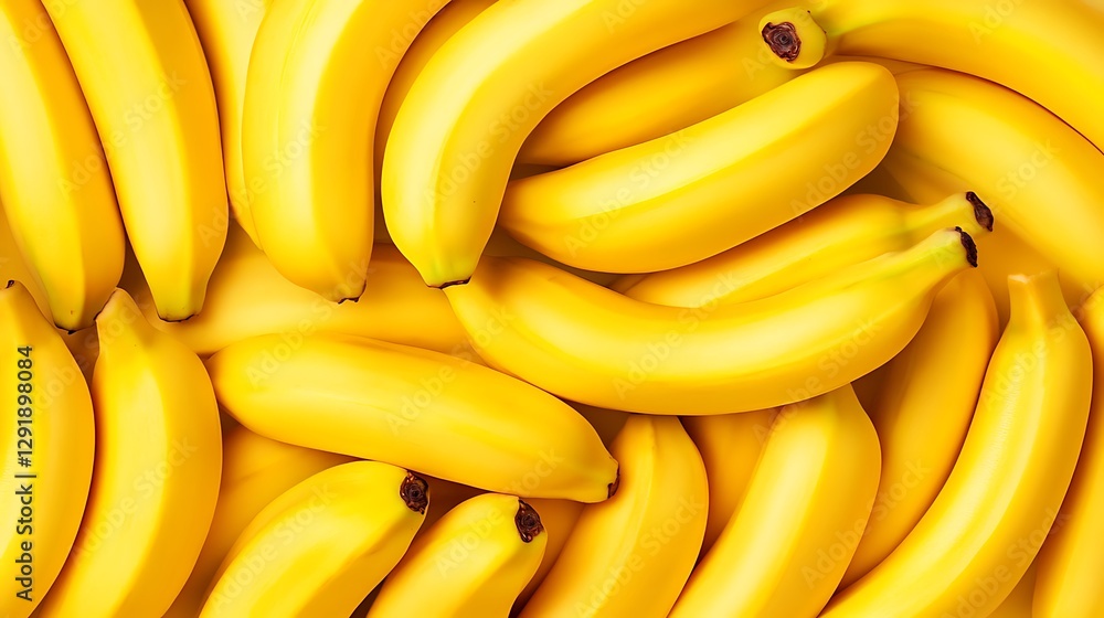 Fresh yellow bananas, close-up, piled high, healthy fruit background Fresh yellow bananas, close-up, piled high, healthy fruit background