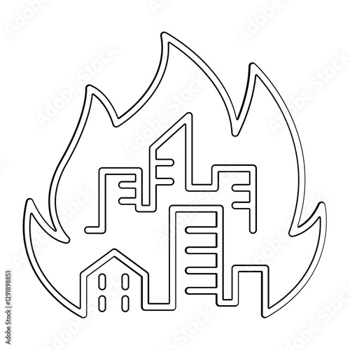 Riot icon in line style