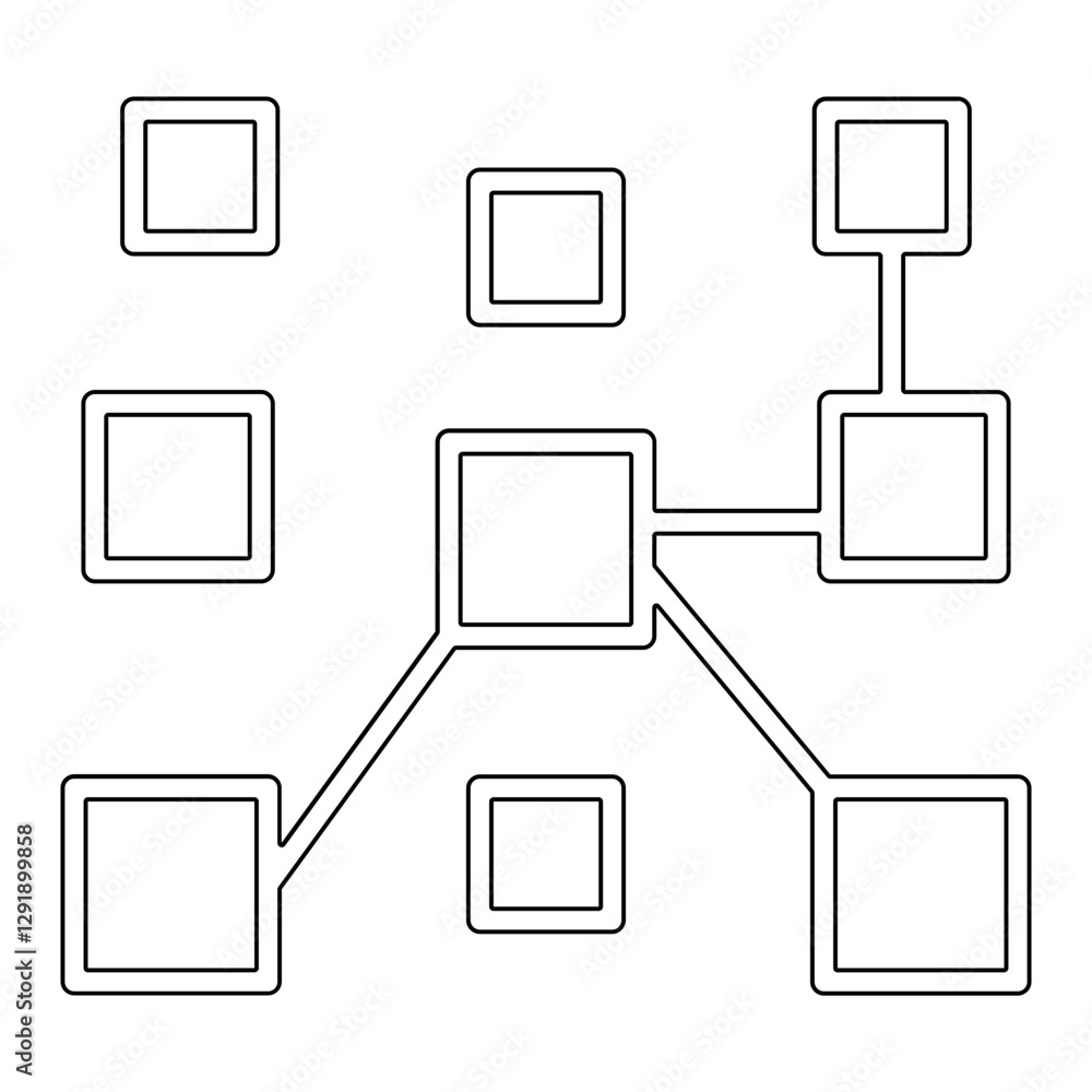 Data Network icon in line style Data Network icon in line style