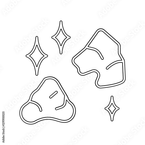 Gold mine icon in line style