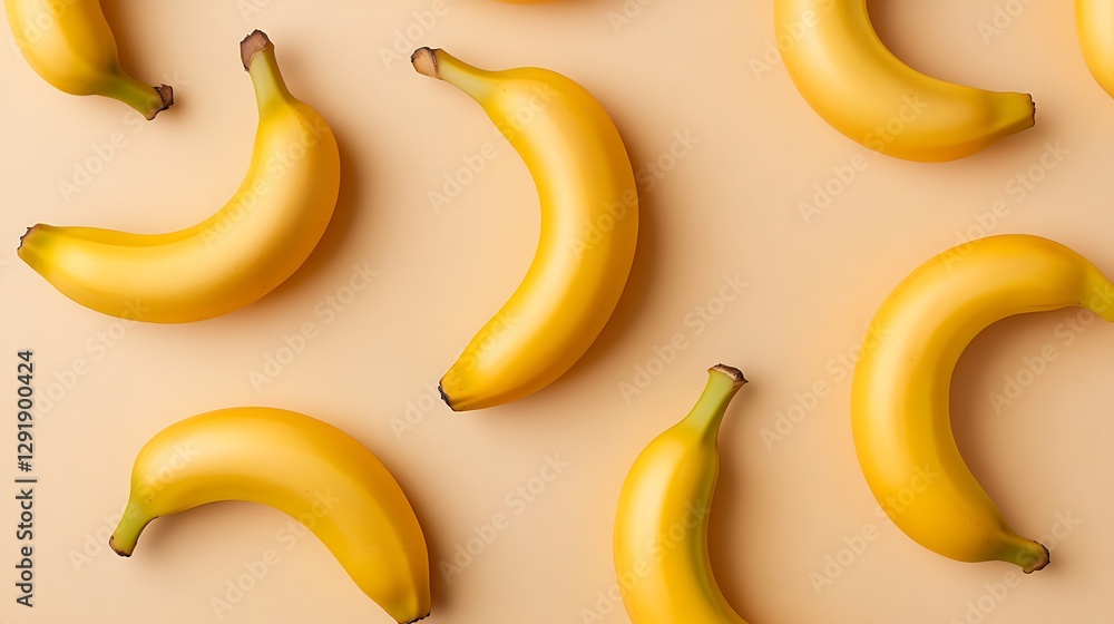Geometric Banana Pattern on Pastel Background Geometric Banana Pattern on Pastel Background