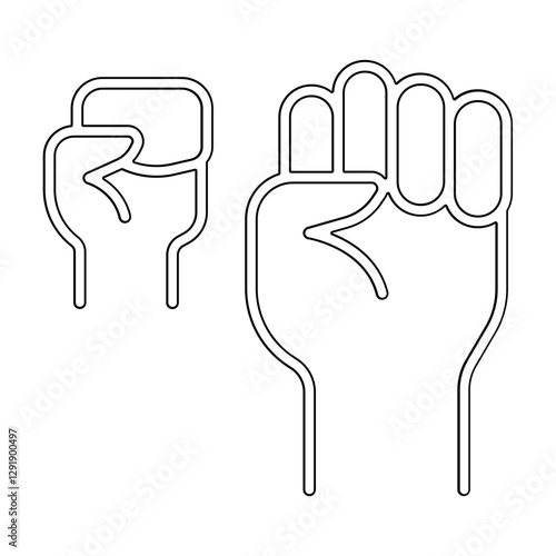 Protest icon in line style