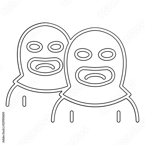 Terrorist icon in line style