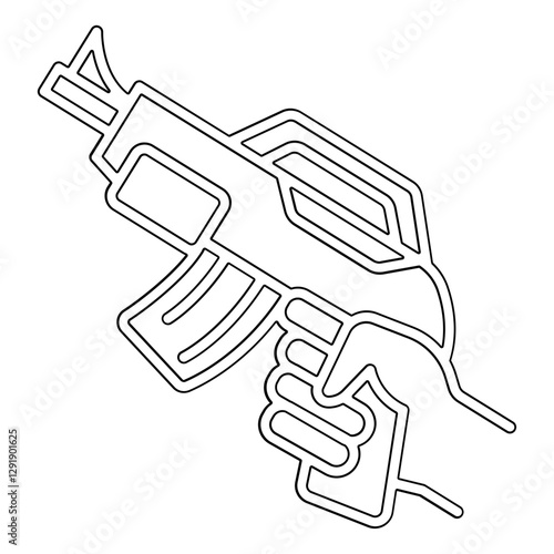 Rifle icon in line style