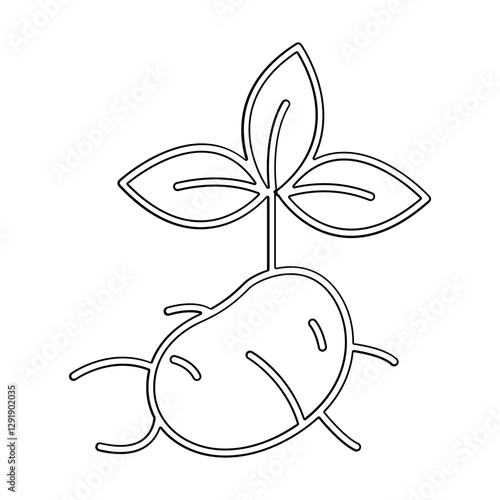 Tuber icon in line style