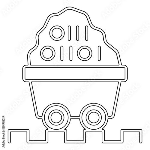 Data mining icon in line style