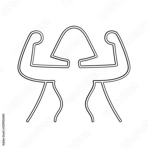 Superwoman icon in line style