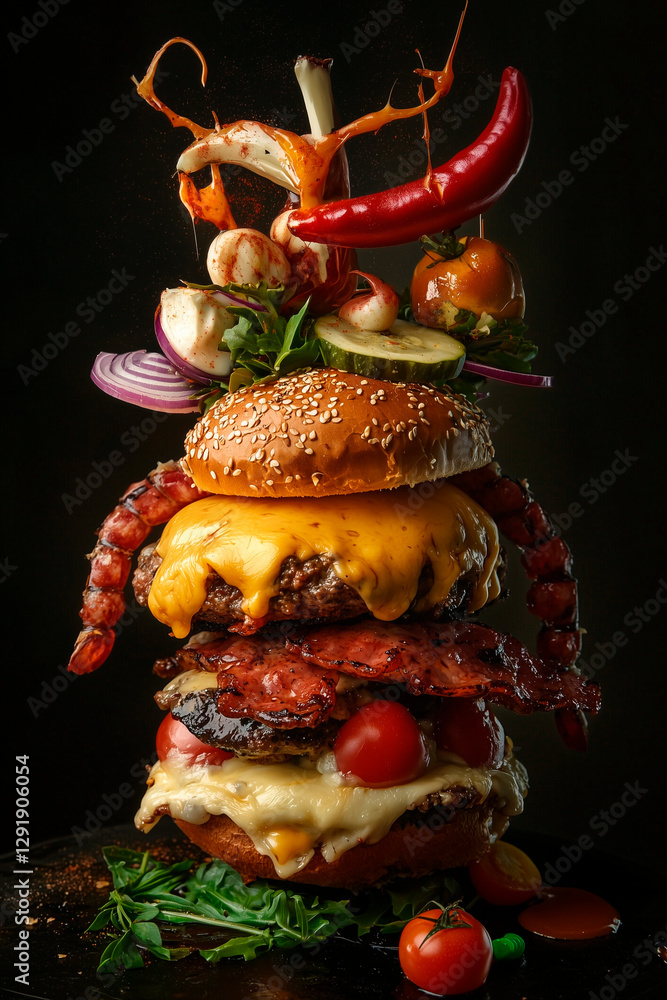 Obraz premium juicy cheeseburguer