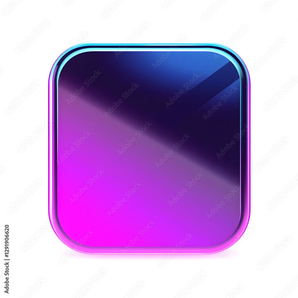 Mirror holographic 3D icon. neon symbol vector illustration isolated on white background. Generative AI Mirror holographic 3D icon. neon symbol vector illustration isolated on white background. Generative AI