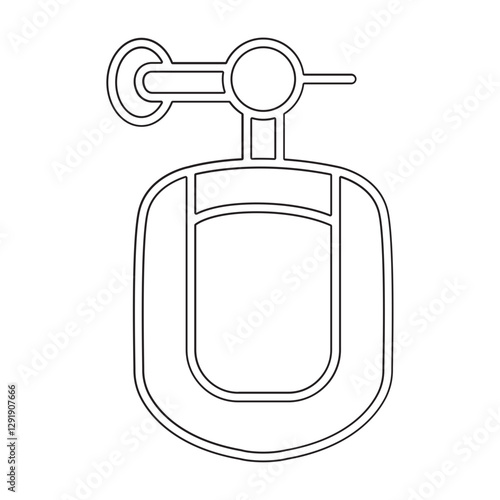 Urinal icon in line style