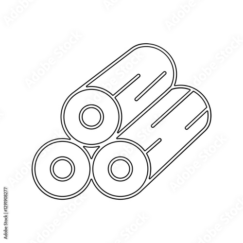 Log icon in line style