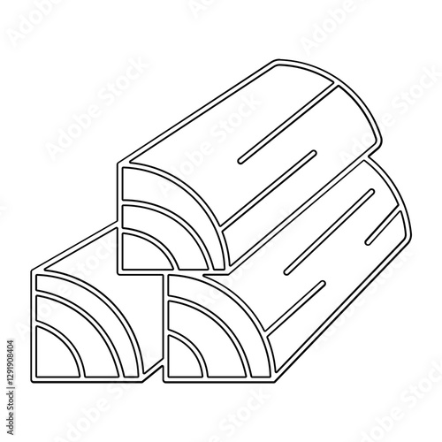 Firewood icon in line style