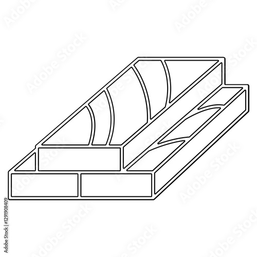 Plank icon in line style