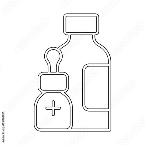 CBD oil icon in line style