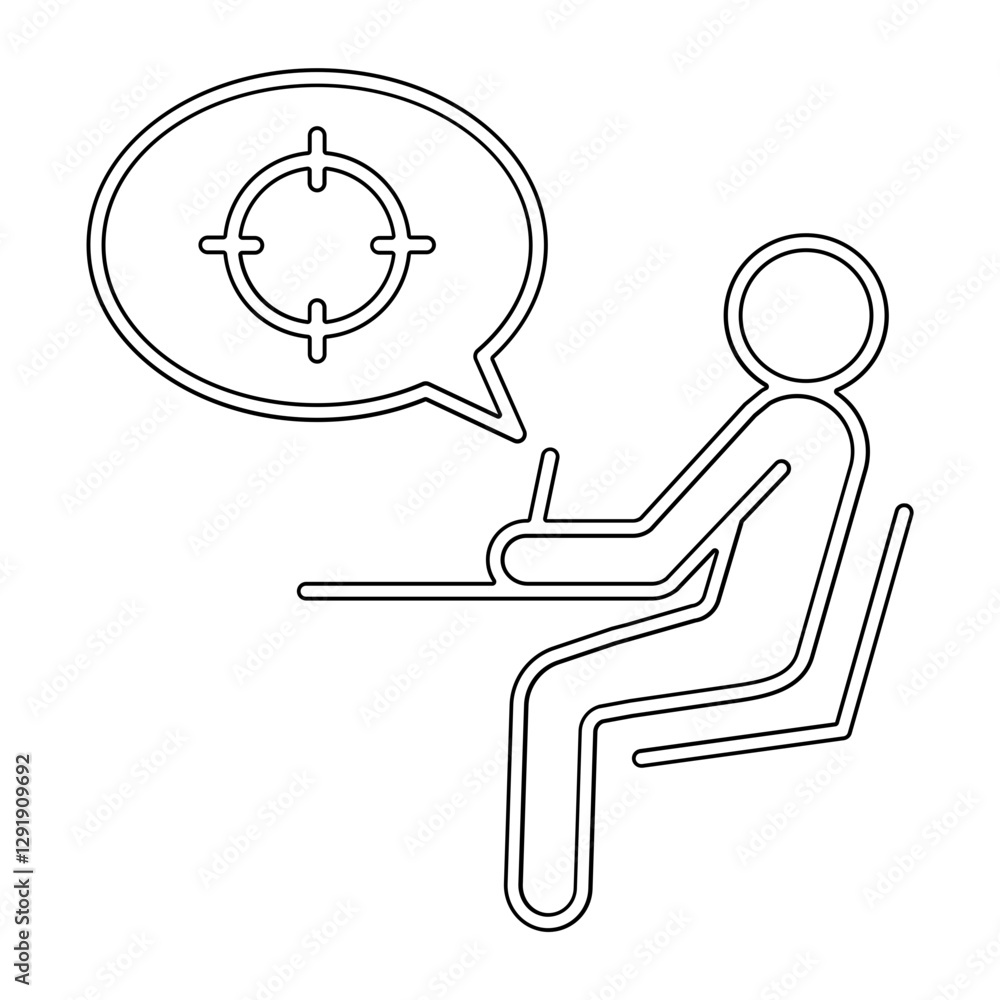 strategy icon in line style strategy icon in line style