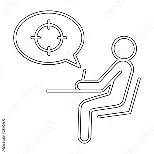strategy icon in line style